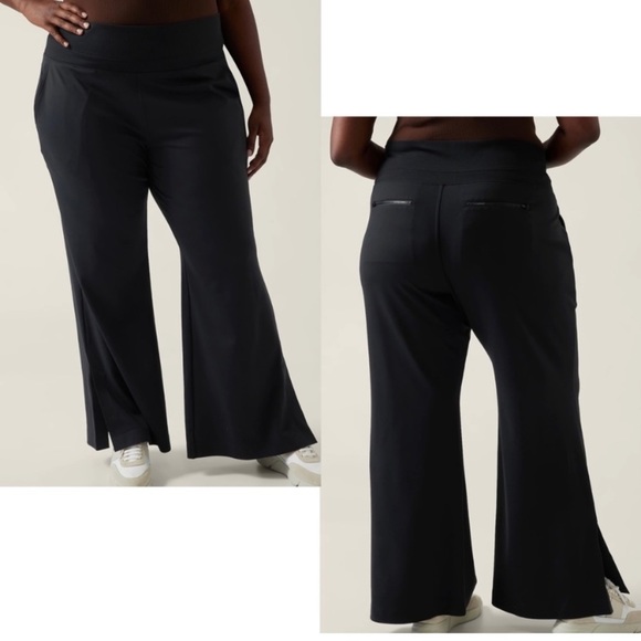ATHLETA Venice Flare Pant Wide Leg Black Size 2X - Picture 1 of 10